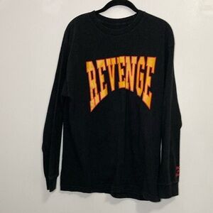 Drake Black Long Sleeve Shirt with Bold Graphic revenge summer sixteen 21”